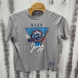 Mitchell & Ness Utah Jazz Hardwood Classics T-Shirt XL Gray NBA Retro Tee